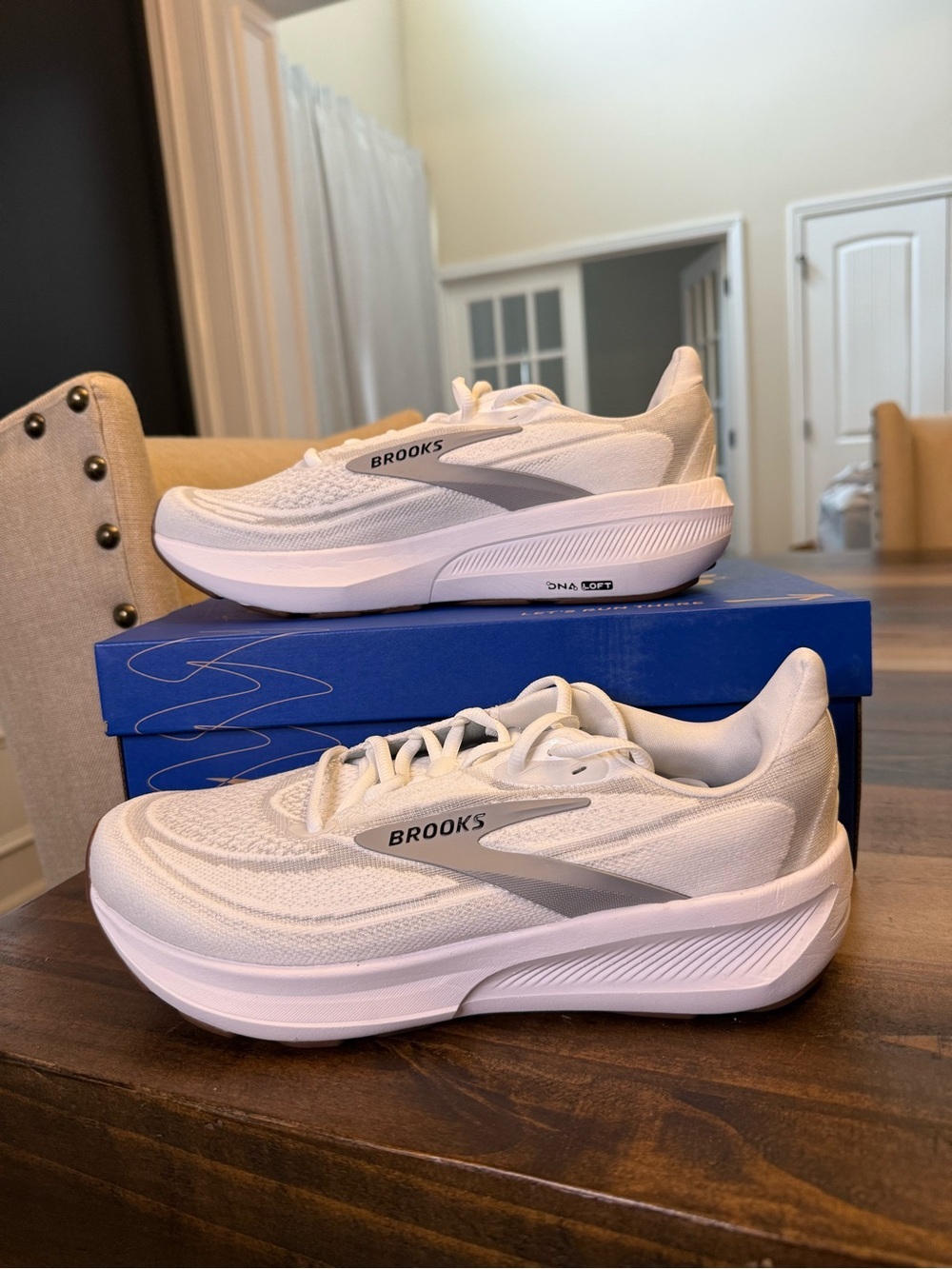 Brooks Revel 9 Women’s Athletic Sneakers White/Gray/Black, 9.5W